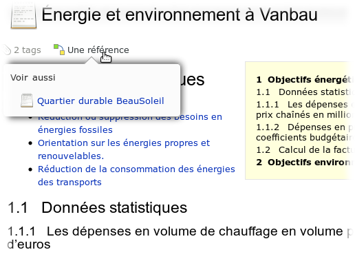 les références entrantes (aka rétroliens) sont automatiques dans AtikTeam