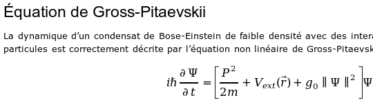 … et même les équations mathématiques !