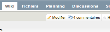 La page wiki vous indique la présence et le nombre de commentaires associés