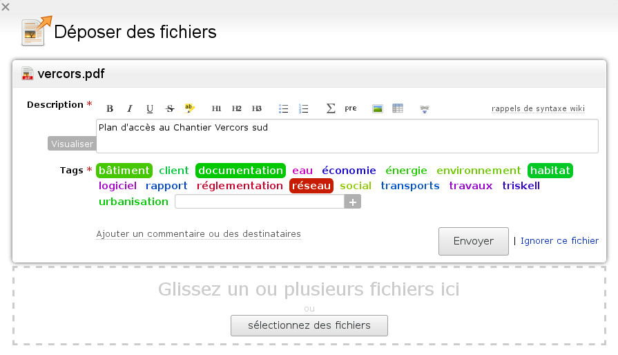 Partager un fichier de travail avec son équipe